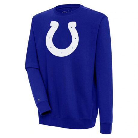 Indianapolis Colts Antigua Victory Pullover Sweatshirt - Royal - Front View