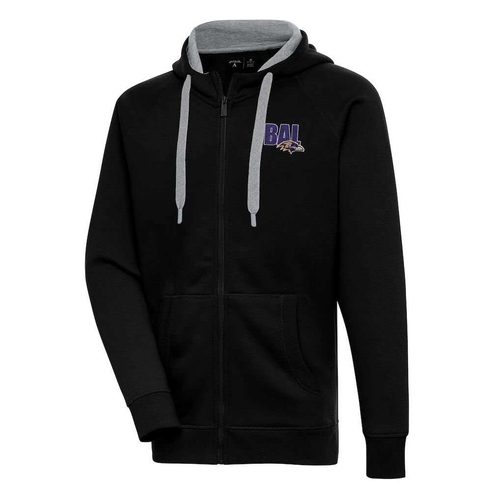 Baltimore Ravens Antigua Victory Full-Zip Hoodie