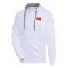 Cincinnati Bengals Antigua Victory Full-Zip Hoodie - White - Front View