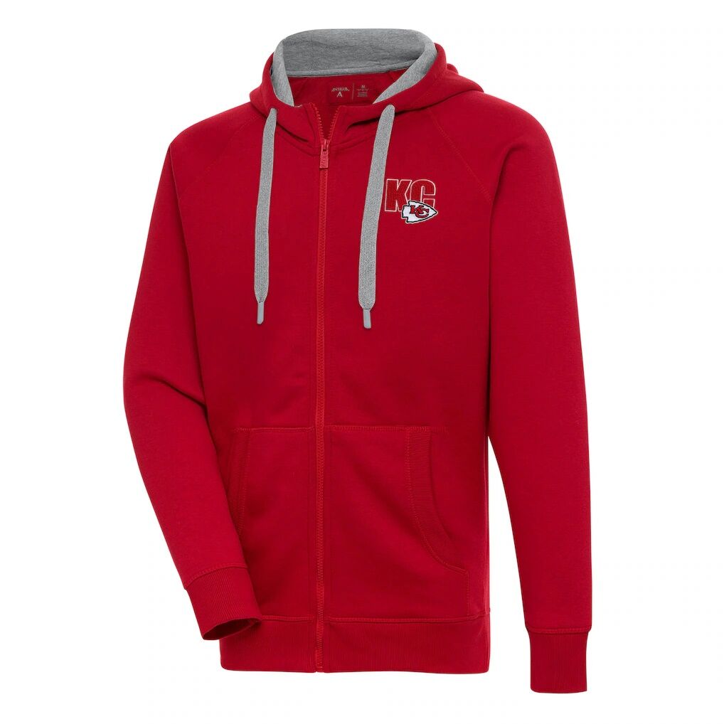Kansas City Chiefs Antigua Victory Full-Zip Hoodie