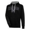 Las Vegas Raiders Antigua Victory Pullover Hoodie - Black - Front View