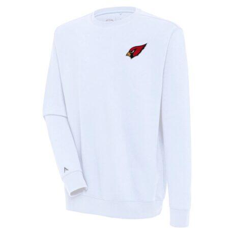 Arizona Cardinals Antigua Victory Pullover Sweatshirt - White - Front View