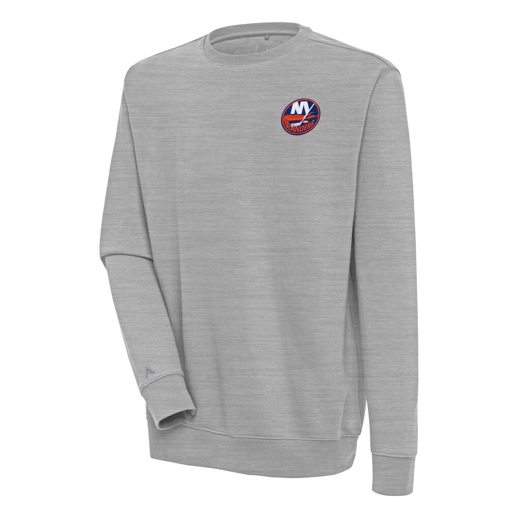 New York Islanders Antigua Victory Pullover Sweatshirt - Heather Gray
