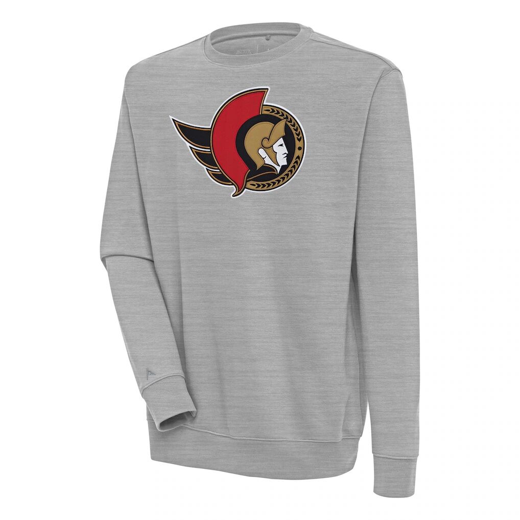 Ottawa Senators Antigua Victory Pullover Sweatshirt - Heather Gray