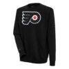 Philadelphia Flyers Antigua Victory Pullover Sweatshirt - Black - Front View