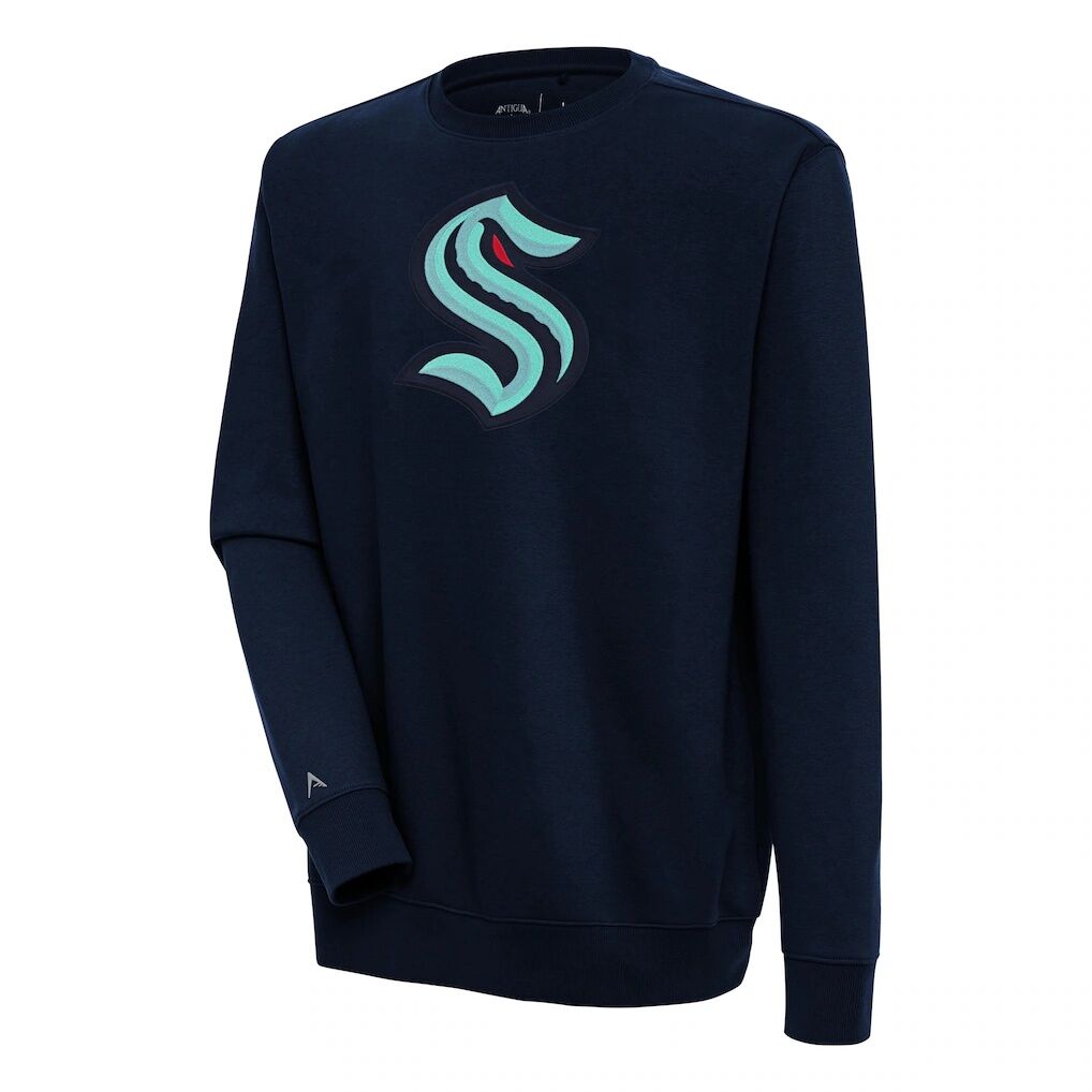Seattle Kraken Antigua Victory Pullover Sweatshirt - Deep Sea Blue