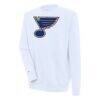 St. Louis Blues Antigua Victory Pullover Sweatshirt - White - Front View