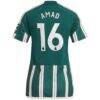 Amad Diallo Manchester United adidas Women's Replica Player Jersey - Green - Detail View