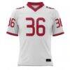 #36 Harvard Crimson GameDay Greats Youth Football Jersey - White - Side View