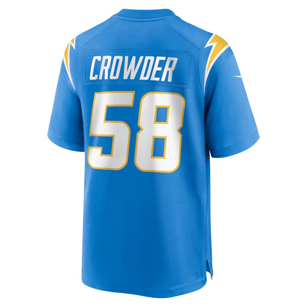 Tae Crowder Los Angeles Chargers Nike Team Game Jersey - Powder Blue