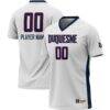 Duquesne Dukes GameDay Greats Youth NIL Pick-A-Player Lightweight Soccer Jersey - White - Front View