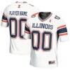 Illinois Fighting Illini GameDay Greats Youth NIL Pick-A-Player Football Jersey - White - Front View