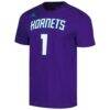 LaMelo Ball Charlotte Hornets Jordan Brand 2022/23 Statement Edition Name & Number T-Shirt - Purple - Side View