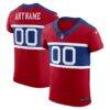 New York Giants Nike Alternate Vapor F.U.S.E. Elite Custom Jersey - Red - Front View