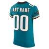 Jacksonville Jaguars Nike Alternate Vapor F.U.S.E. Elite Custom Jersey - Teal - Detail View