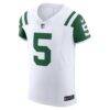Garrett Wilson New York Jets Nike Classic Alternate Vapor F.U.S.E. Elite Jersey - White - Alt1