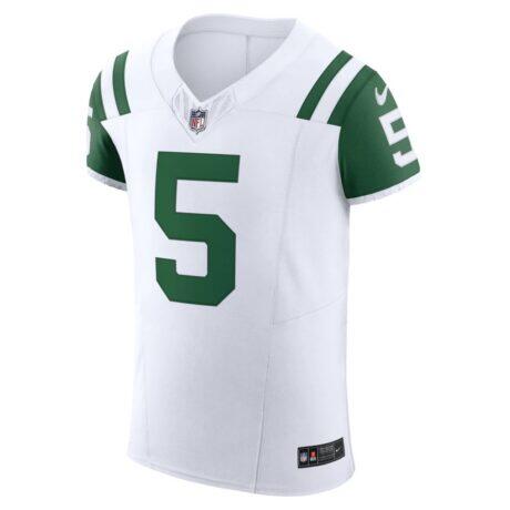 Garrett Wilson New York Jets Nike Classic Alternate Vapor F.U.S.E. Elite Jersey - White - Alt1