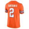 Patrick Surtain II Denver Broncos Nike Alternate Mile High Collection 1977 Throwback Vapor F.U.S.E. Limited Jersey - Orange - Detail View