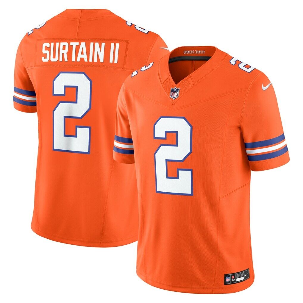 Patrick Surtain II Denver Broncos Nike Alternate Mile High Collection 1977 Throwback Vapor F.U.S.E. Limited Jersey