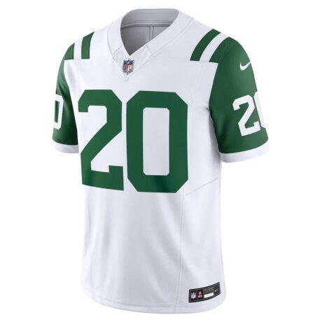 Breece Hall New York Jets Nike Classic Alternate Vapor F.U.S.E. Limited Jersey - White - Side View