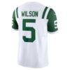 Garrett Wilson New York Jets Nike Classic Alternate Vapor F.U.S.E. Limited Jersey - White - Detail View