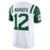 Joe Namath New York Jets Nike Classic Alternate Vapor F.U.S.E. Retired Player Limited Jersey - White - Detail View