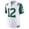 Joe Namath New York Jets Nike Classic Alternate Vapor F.U.S.E. Retired Player Limited Jersey - White - Side View