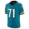 Tony Boselli Jacksonville Jaguars Nike Prowler Throwback Vapor F.U.S.E. Limited Retired Player Jersey - Teal - Side View