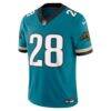Fred Taylor Jacksonville Jaguars Nike Prowler Throwback Vapor F.U.S.E. Limited Retired Player Jersey - Teal - Side View