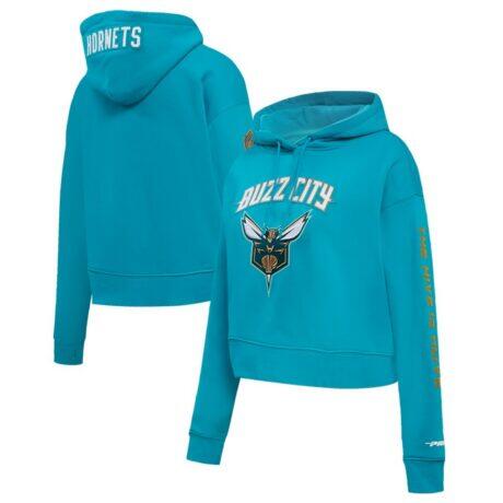 Charlotte Hornets Pro Standard Women's 2023/24 City Edition Cropped Pullover Hoodie