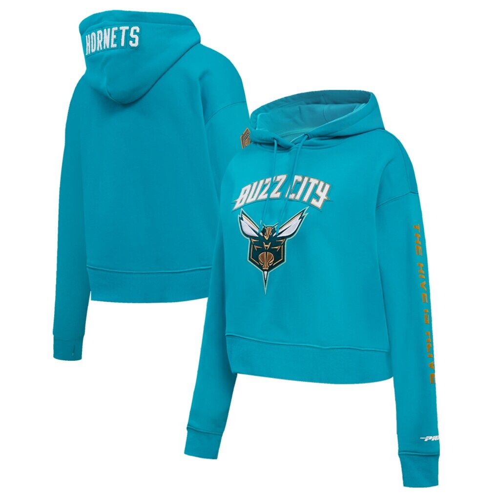 Charlotte Hornets Pro Standard Women’s 2023/24 City Edition Cropped Pullover Hoodie