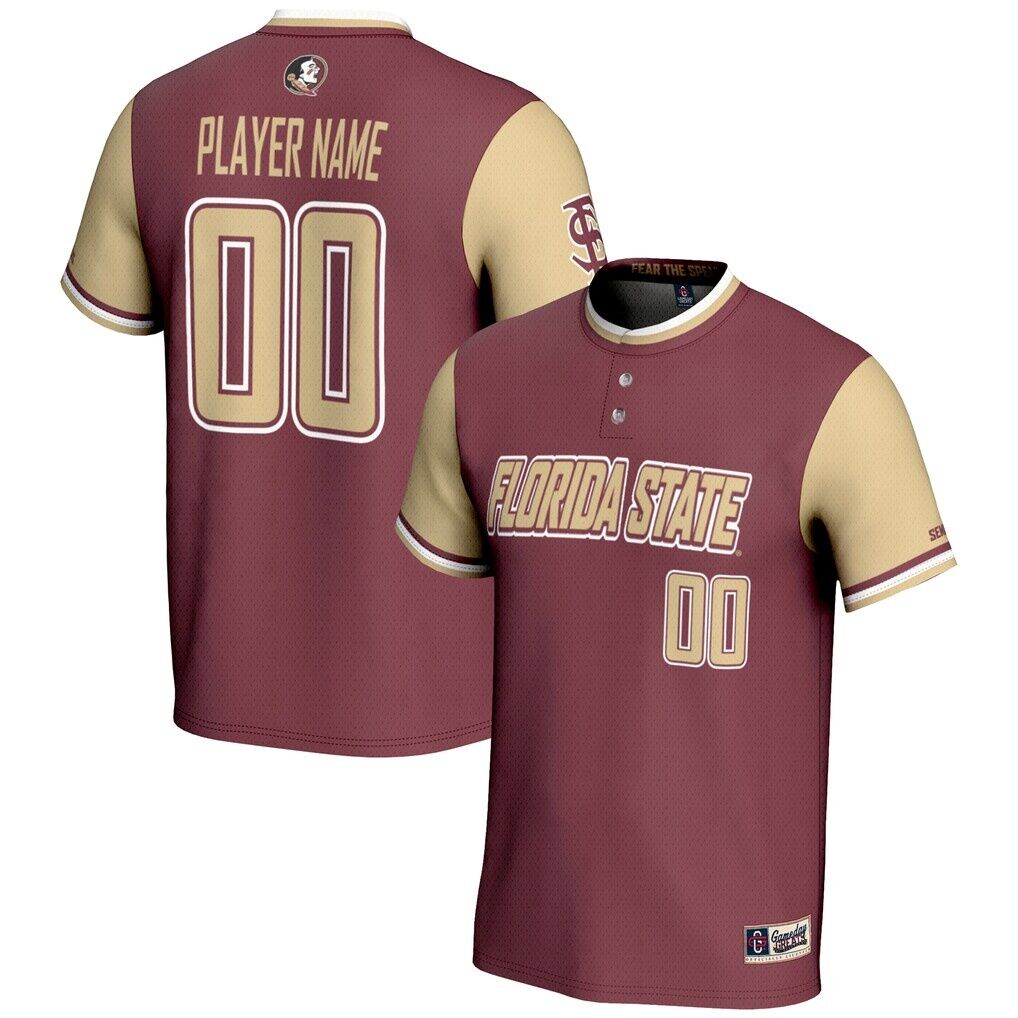 Florida State Seminoles GameDay Greats Youth  NIL Pick-A-Player Lightweight Softball Jersey - Garnet
