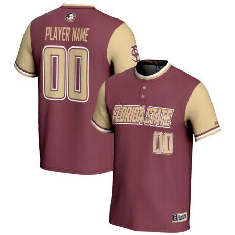 Florida State Seminoles GameDay Greats Unisex NIL Pick-A-Player Lightweight Softball Jersey - Garnet - - Front View