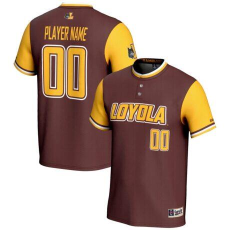 Loyola Chicago Ramblers GameDay Greats Unisex NIL Pick-A-Player Lightweight Softball Jersey - Maroon - - Front View