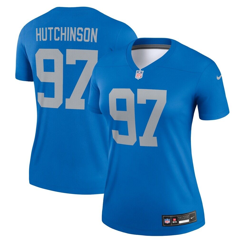 Aidan Hutchinson Detroit Lions Nike Women's Alternate Legend Player Performance Top