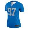 Aidan Hutchinson Detroit Lions Nike Women's Alternate Legend Player Performance Top - Blue - Side View