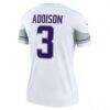 Jordan Addison Minnesota Vikings Nike Women's Alternate Legend Player Performance Top - White - Detail View