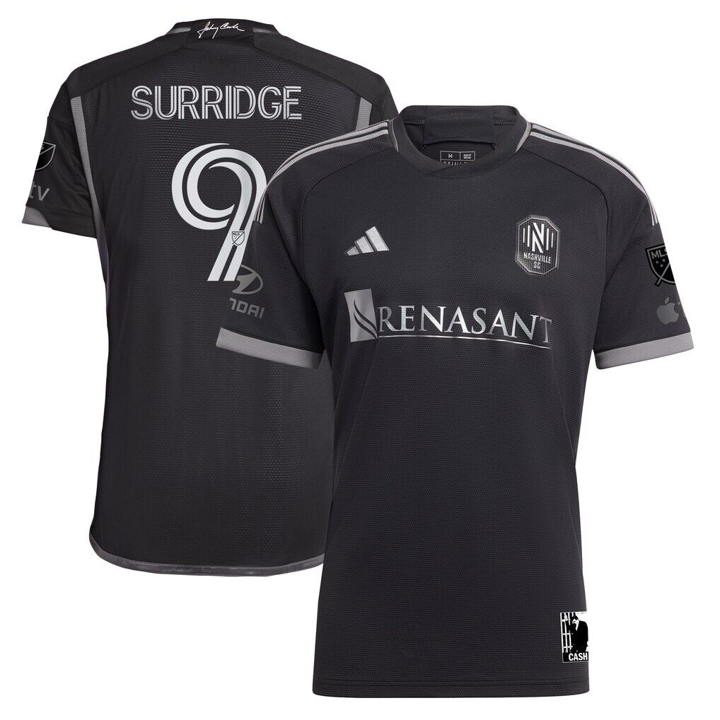 Sam Surridge Nashville SC adidas 2023 Man In Black Kit Authentic Player Jersey
