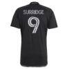 Sam Surridge Nashville SC adidas 2023 Man In Black Kit Replica Player Jersey - Black - Detail View