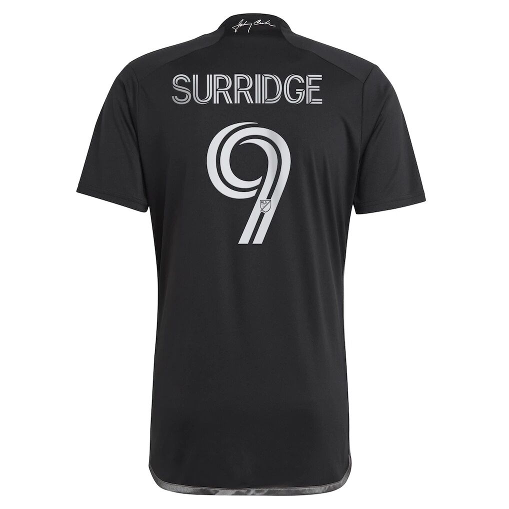 Sam Surridge Nashville SC adidas 2023 Man In Black Kit Replica Player Jersey