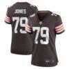 Dawand Jones Cleveland Browns Nike Women's Team Game Jersey - Brown - Front View