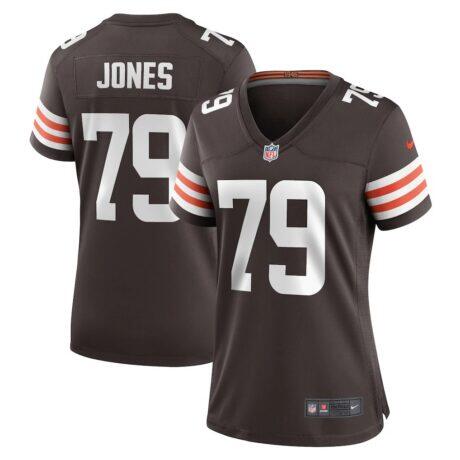 Dawand Jones Cleveland Browns Nike Women's Team Game Jersey - Brown - Front View