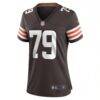 Dawand Jones Cleveland Browns Nike Women's Team Game Jersey - Brown - Side View