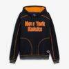 New York Knicks Stadium Essentials Baseline Pullover Hoodie - Black - Front View