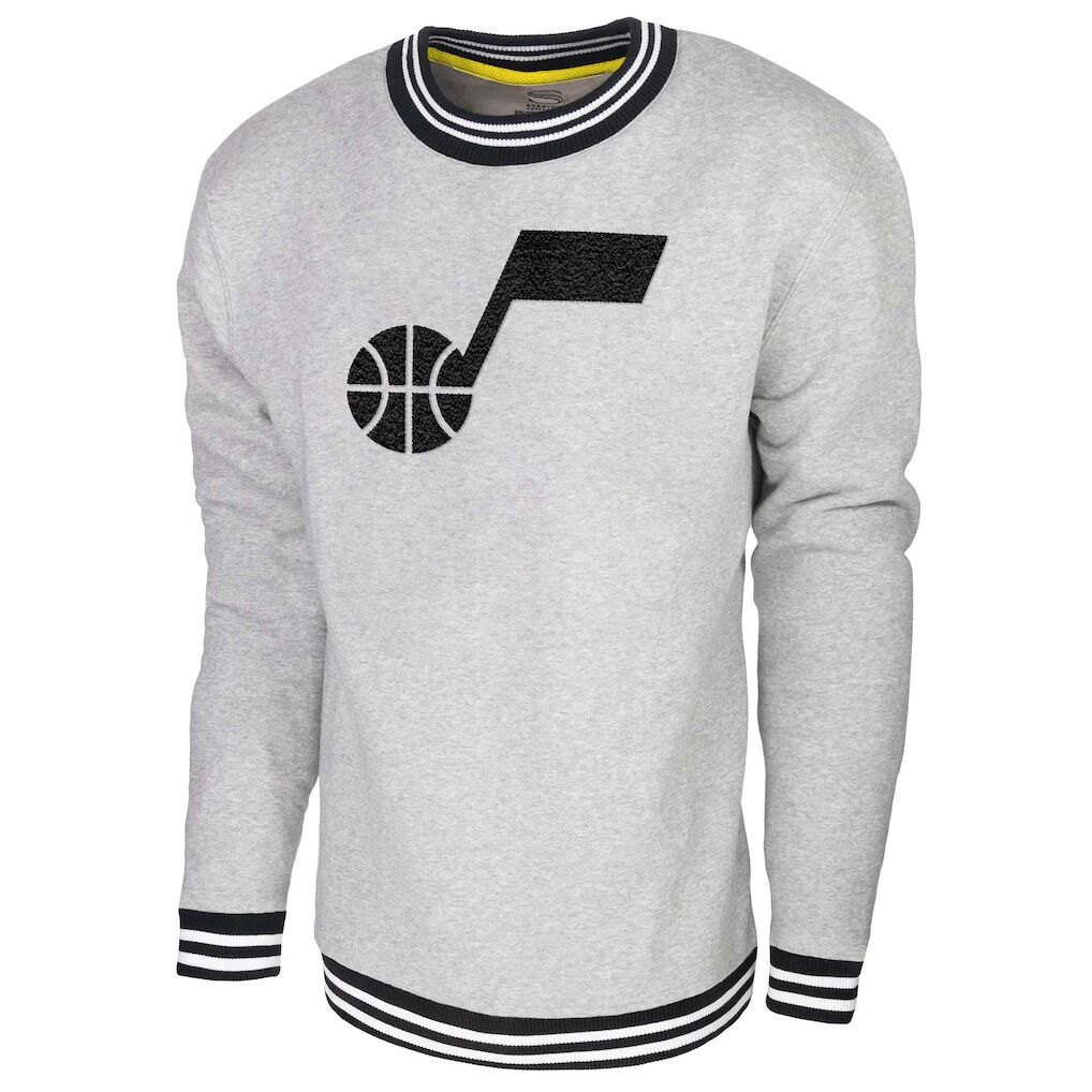 Utah Jazz Stadium Essentials Club Level Pullover Sweatshirt - Heather Gray