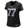Thayer Munford Jr. Las Vegas Raiders Nike Women's Team Game Jersey - Black - Side View