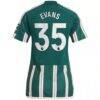 Jonny Evans Manchester United adidas Women's 2023/24 Away Replica Player Jersey - Green - Detail View