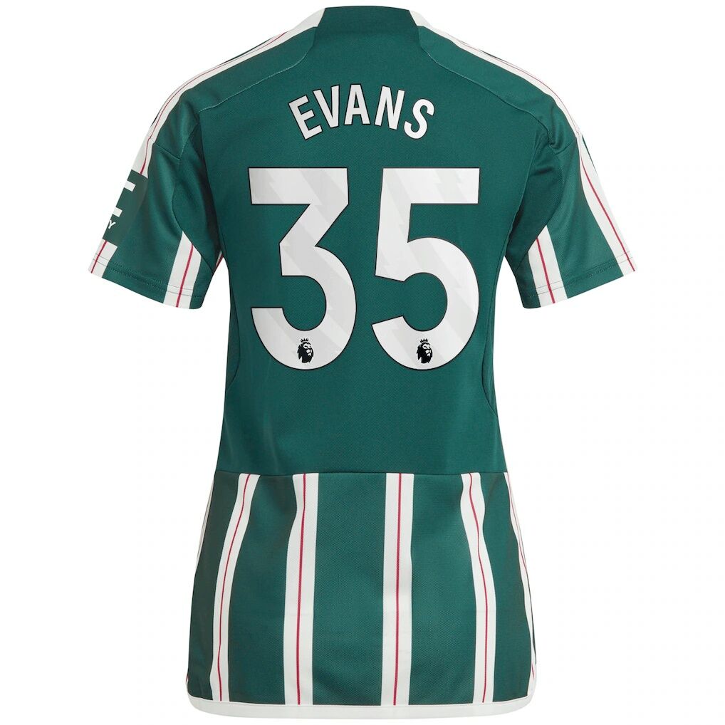 Jonny Evans Manchester United adidas Women's 2023/24 Away Replica Player Jersey