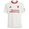 Alejandro Garnacho Manchester United adidas Youth 2023/24 Third Replica Player Jersey - White - Side View