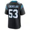 Claudin Cherelus Carolina Panthers Nike Team Game Jersey - Black - Detail View